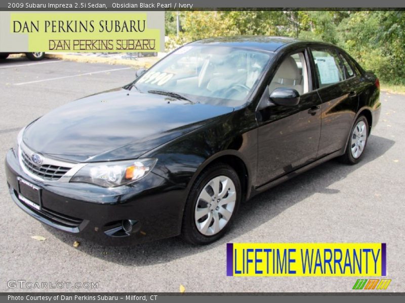 Obsidian Black Pearl / Ivory 2009 Subaru Impreza 2.5i Sedan