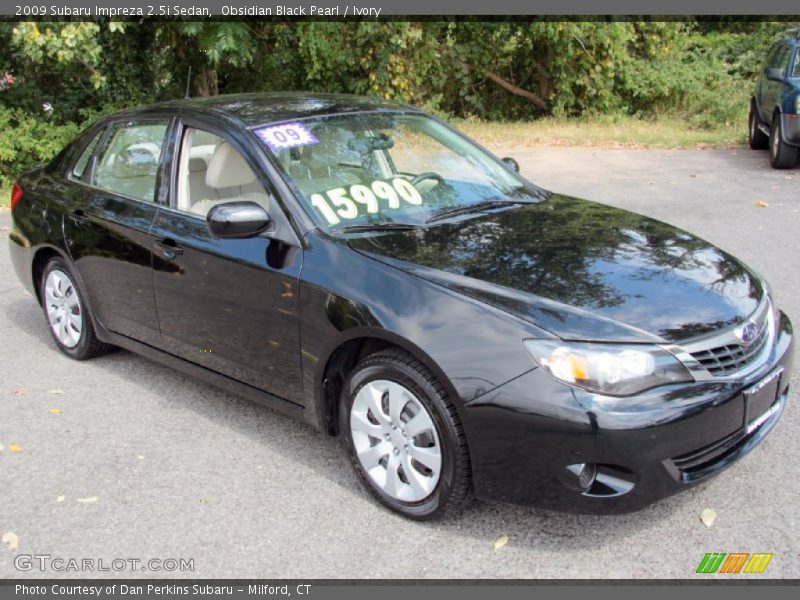 Obsidian Black Pearl / Ivory 2009 Subaru Impreza 2.5i Sedan
