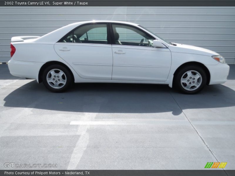Super White / Taupe 2002 Toyota Camry LE V6
