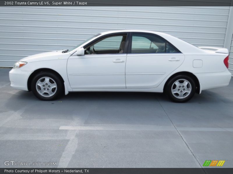 Super White / Taupe 2002 Toyota Camry LE V6