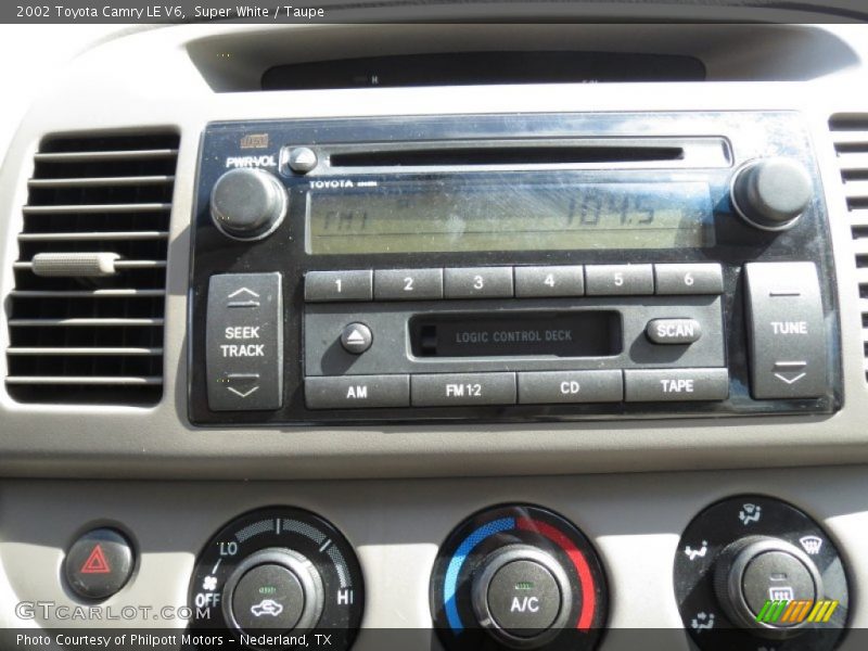Super White / Taupe 2002 Toyota Camry LE V6