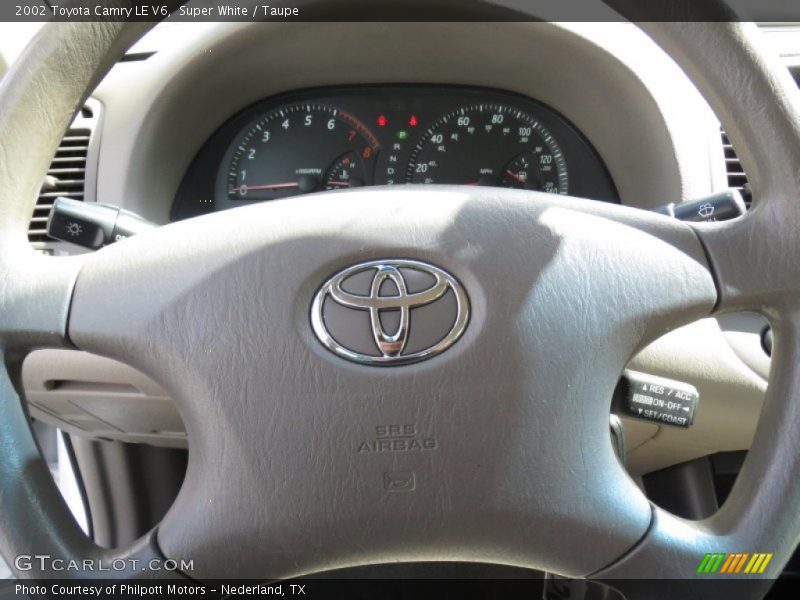 Super White / Taupe 2002 Toyota Camry LE V6