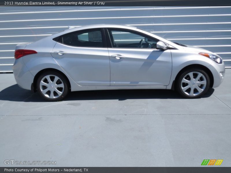 Shimmering Air Silver / Gray 2013 Hyundai Elantra Limited