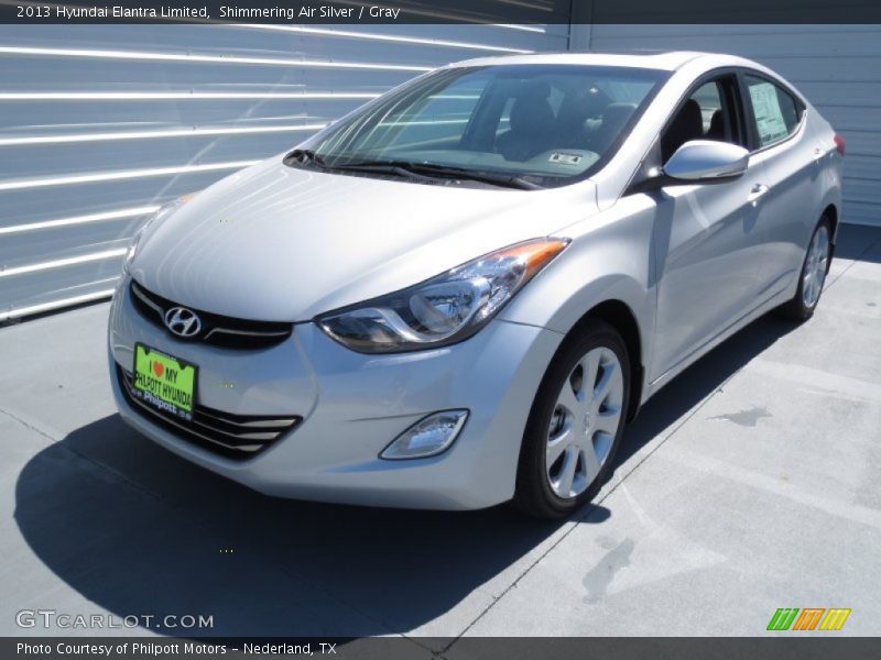 Shimmering Air Silver / Gray 2013 Hyundai Elantra Limited