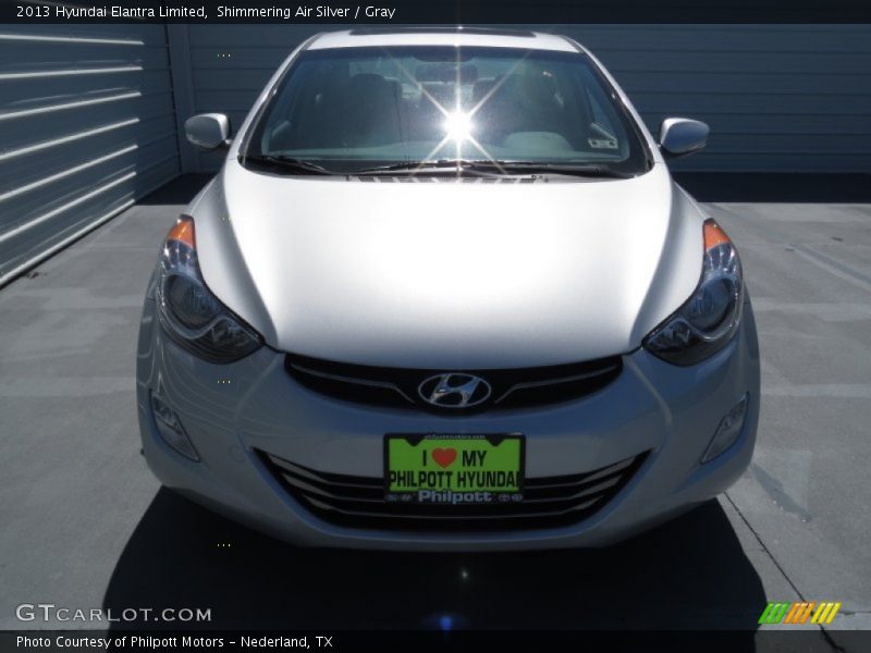 Shimmering Air Silver / Gray 2013 Hyundai Elantra Limited