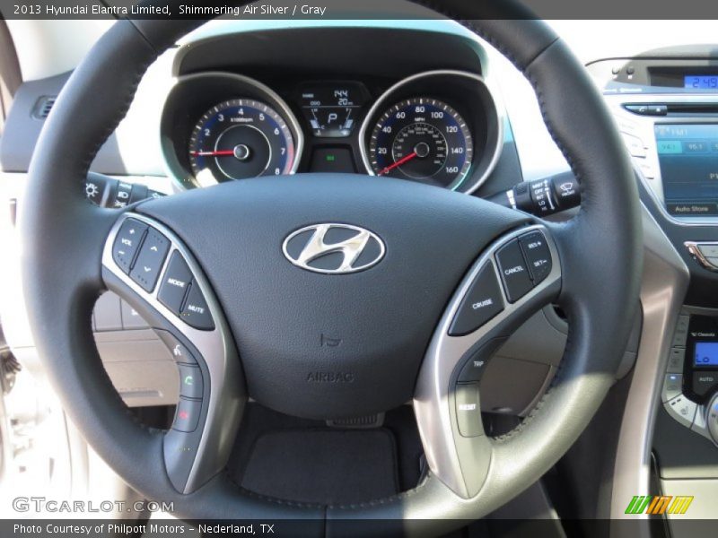 Shimmering Air Silver / Gray 2013 Hyundai Elantra Limited