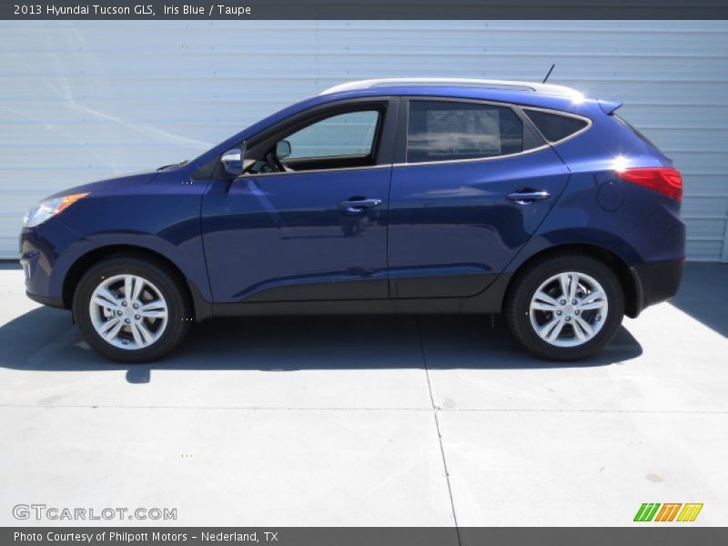 Iris Blue / Taupe 2013 Hyundai Tucson GLS