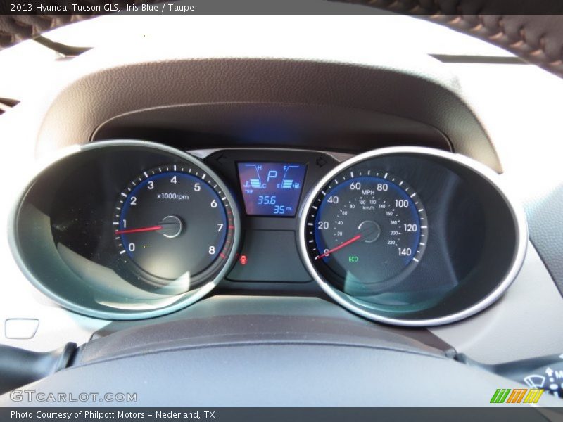 Iris Blue / Taupe 2013 Hyundai Tucson GLS