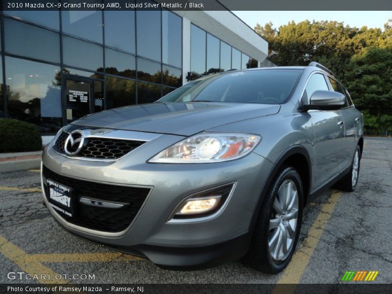 Liquid Silver Metallic / Black 2010 Mazda CX-9 Grand Touring AWD