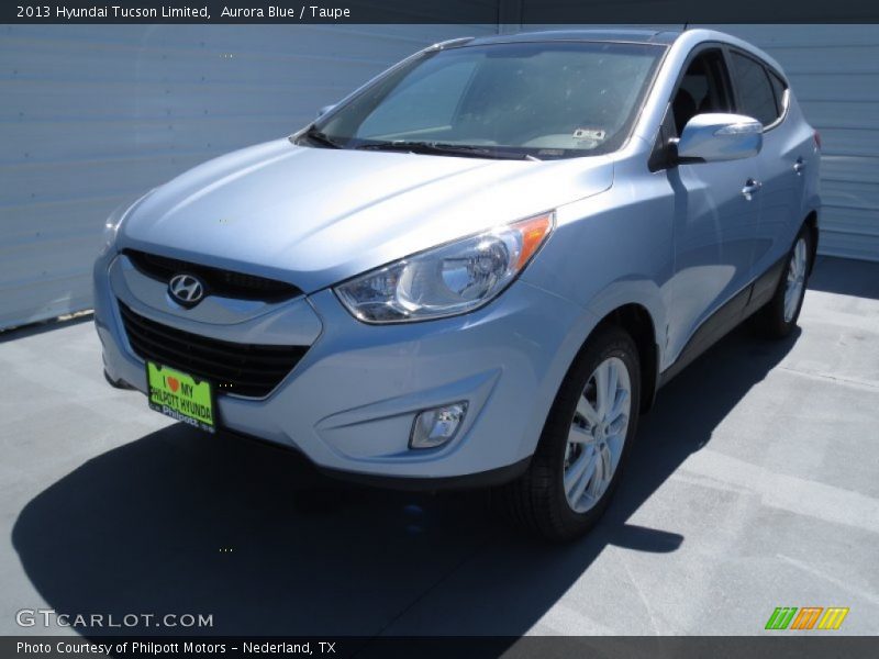 Aurora Blue / Taupe 2013 Hyundai Tucson Limited