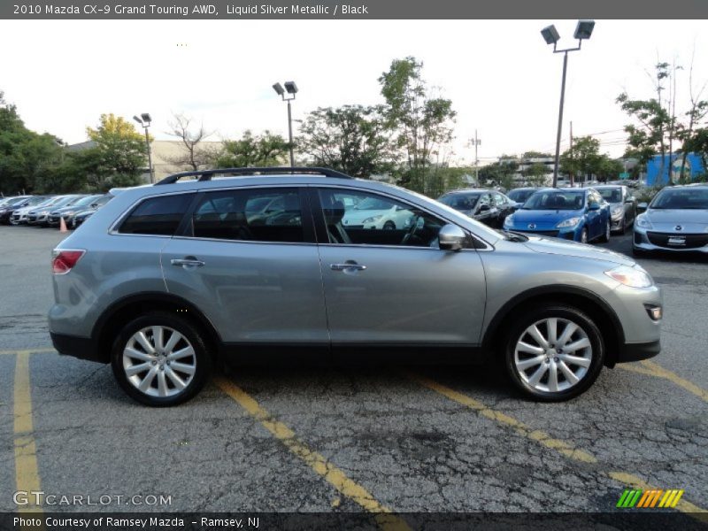 Liquid Silver Metallic / Black 2010 Mazda CX-9 Grand Touring AWD