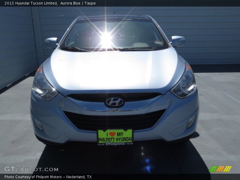 Aurora Blue / Taupe 2013 Hyundai Tucson Limited
