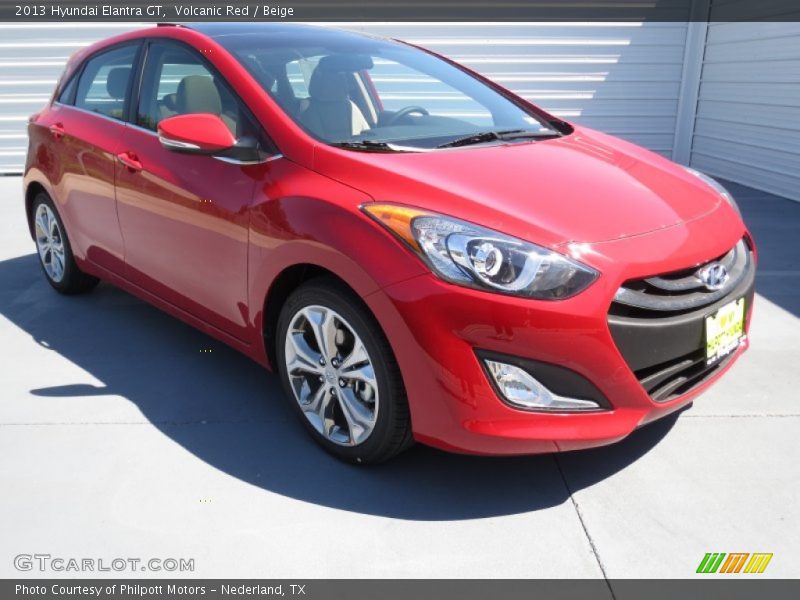 Volcanic Red / Beige 2013 Hyundai Elantra GT