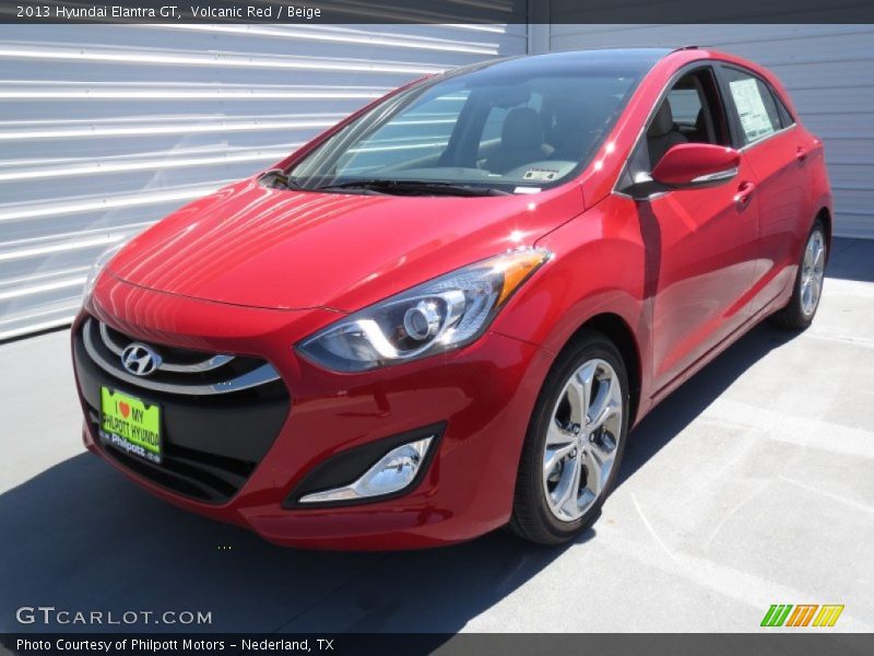 Volcanic Red / Beige 2013 Hyundai Elantra GT