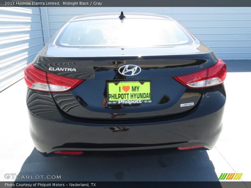 Midnight Black / Gray 2013 Hyundai Elantra Limited