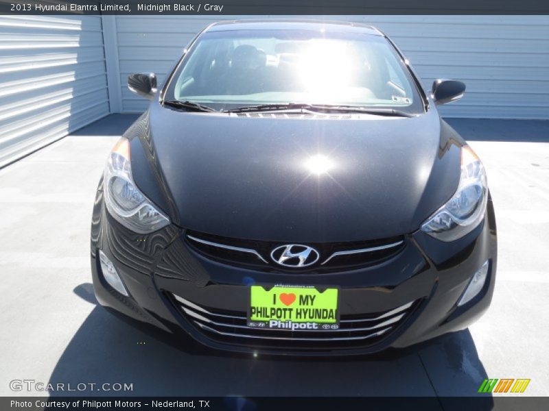 Midnight Black / Gray 2013 Hyundai Elantra Limited
