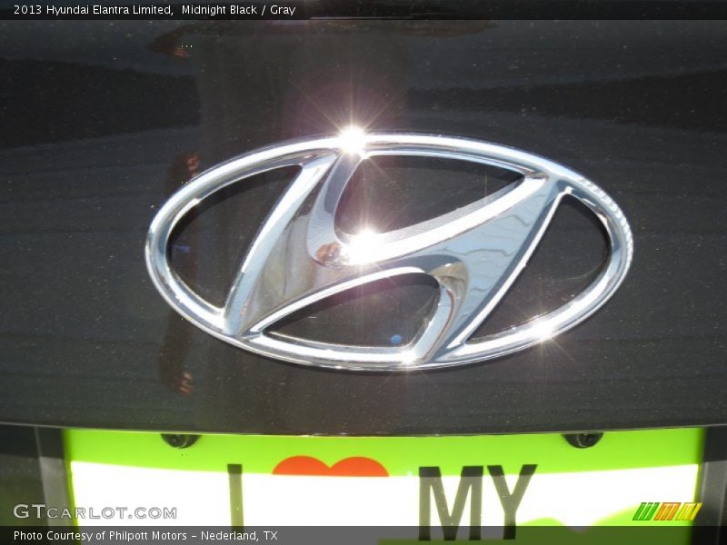 Midnight Black / Gray 2013 Hyundai Elantra Limited