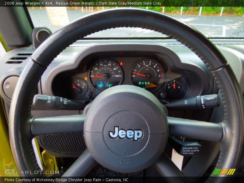 Rescue Green Metallic / Dark Slate Gray/Medium Slate Gray 2008 Jeep Wrangler X 4x4