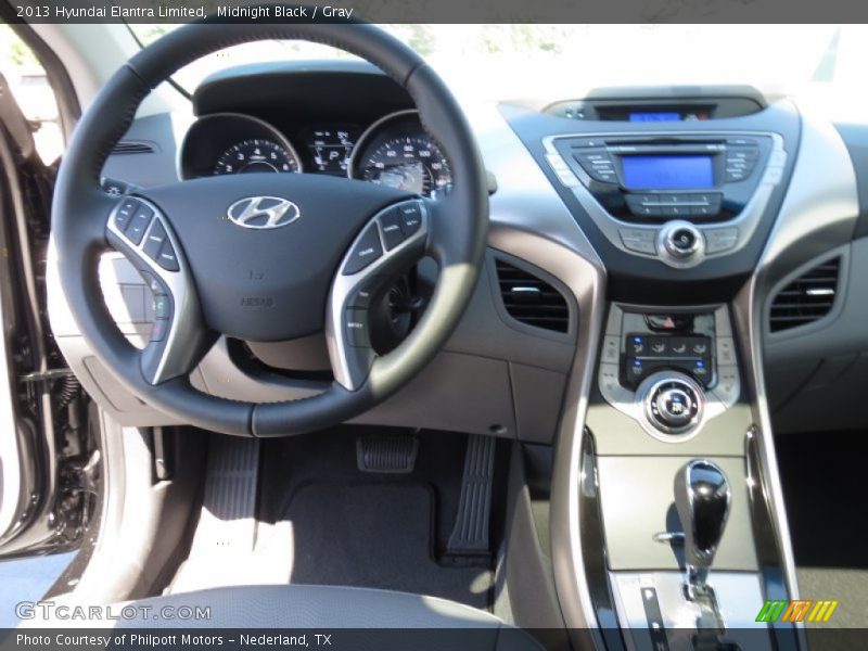 Midnight Black / Gray 2013 Hyundai Elantra Limited