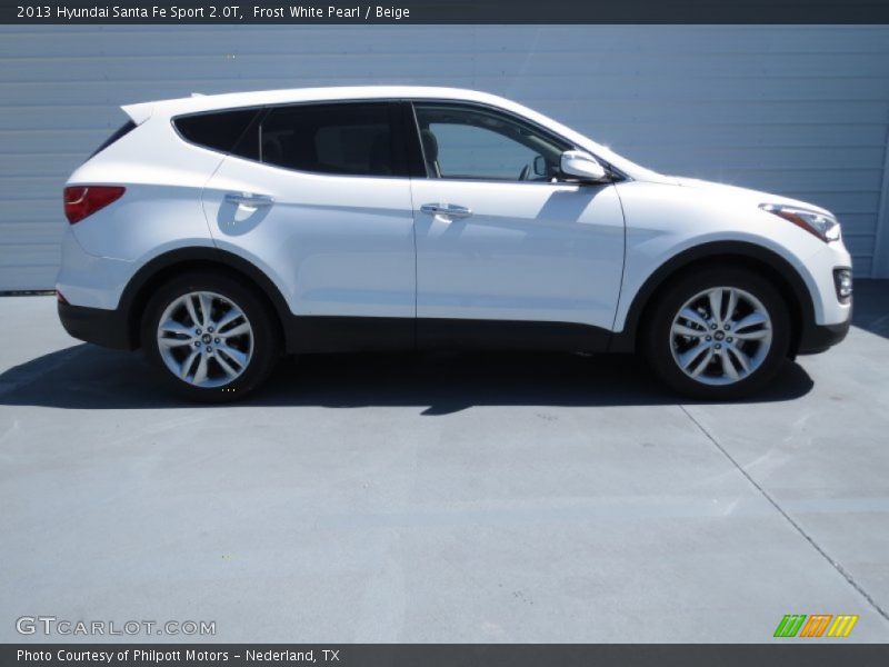 Frost White Pearl / Beige 2013 Hyundai Santa Fe Sport 2.0T