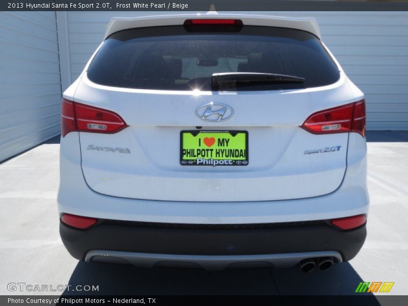 Frost White Pearl / Beige 2013 Hyundai Santa Fe Sport 2.0T