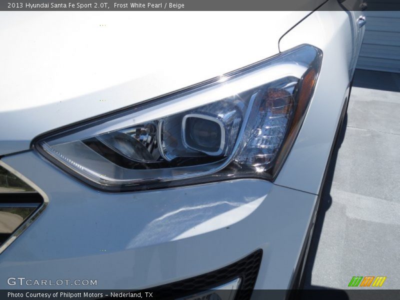Frost White Pearl / Beige 2013 Hyundai Santa Fe Sport 2.0T