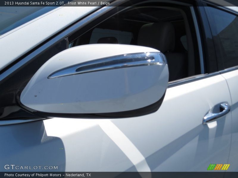 Frost White Pearl / Beige 2013 Hyundai Santa Fe Sport 2.0T