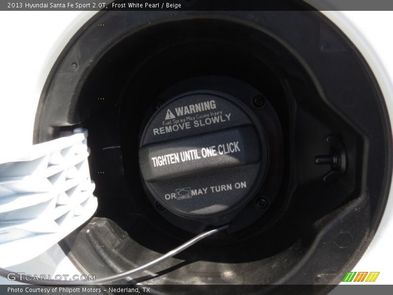 Frost White Pearl / Beige 2013 Hyundai Santa Fe Sport 2.0T