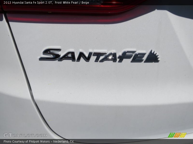 Frost White Pearl / Beige 2013 Hyundai Santa Fe Sport 2.0T
