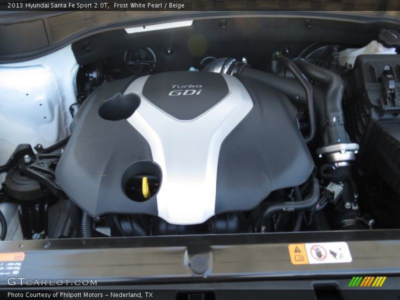 Frost White Pearl / Beige 2013 Hyundai Santa Fe Sport 2.0T