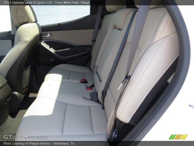 Frost White Pearl / Beige 2013 Hyundai Santa Fe Sport 2.0T