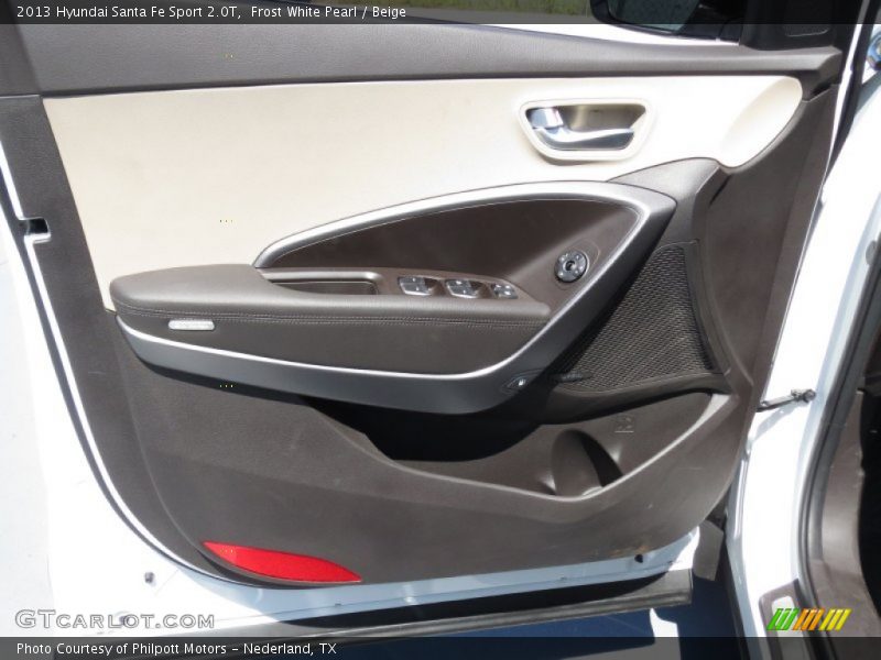 Frost White Pearl / Beige 2013 Hyundai Santa Fe Sport 2.0T