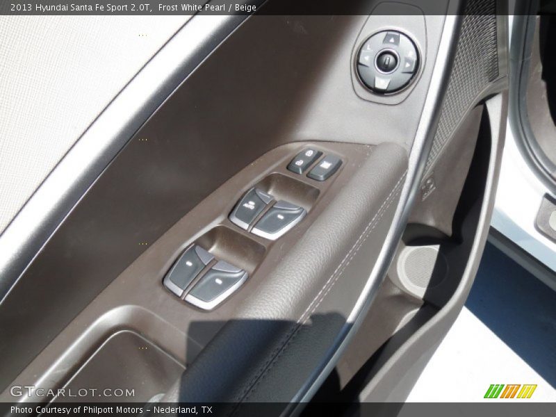 Frost White Pearl / Beige 2013 Hyundai Santa Fe Sport 2.0T