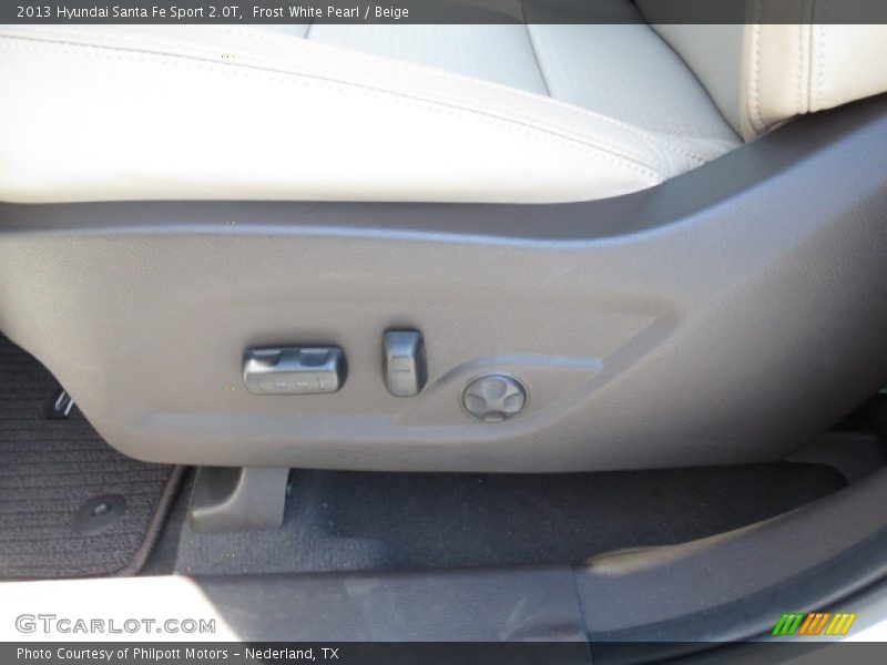 Frost White Pearl / Beige 2013 Hyundai Santa Fe Sport 2.0T