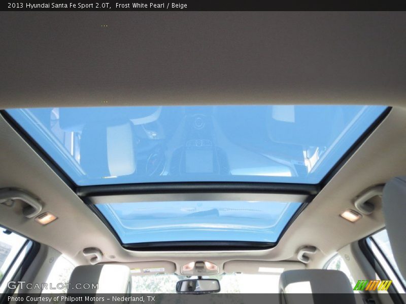 Frost White Pearl / Beige 2013 Hyundai Santa Fe Sport 2.0T