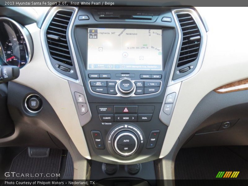 Frost White Pearl / Beige 2013 Hyundai Santa Fe Sport 2.0T