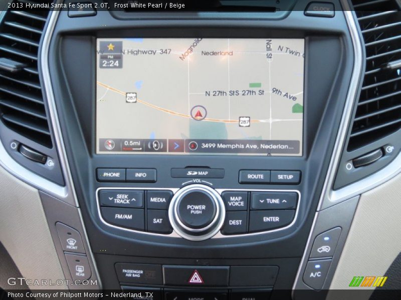 Frost White Pearl / Beige 2013 Hyundai Santa Fe Sport 2.0T