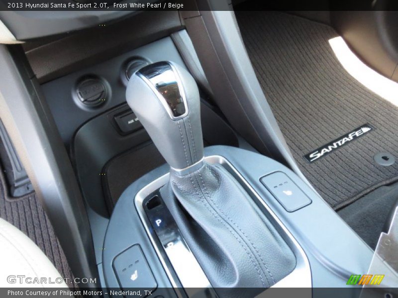 Frost White Pearl / Beige 2013 Hyundai Santa Fe Sport 2.0T