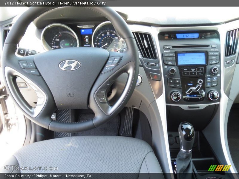 Hyper Silver Metallic / Gray 2012 Hyundai Sonata Hybrid