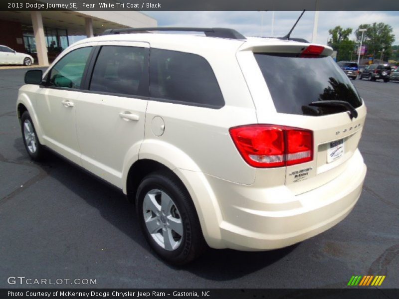 Pearl White Tri Coat / Black 2013 Dodge Journey SE
