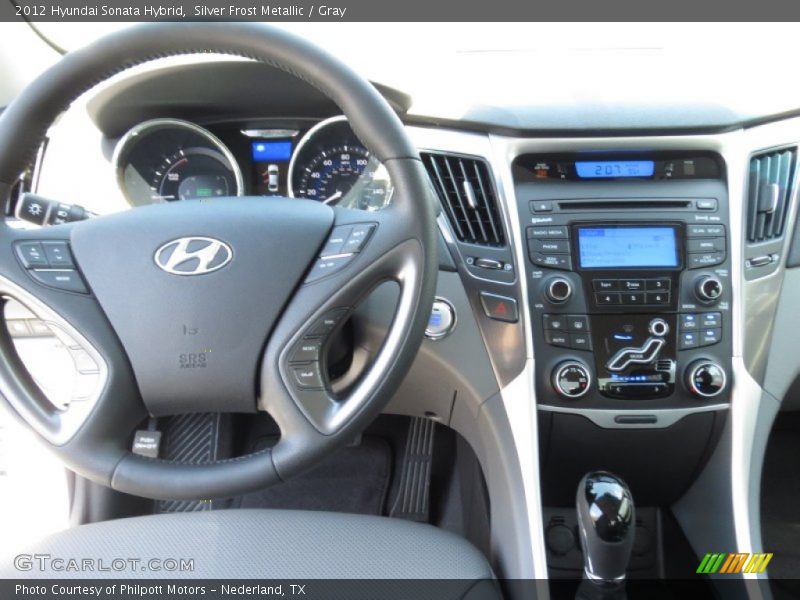 Silver Frost Metallic / Gray 2012 Hyundai Sonata Hybrid