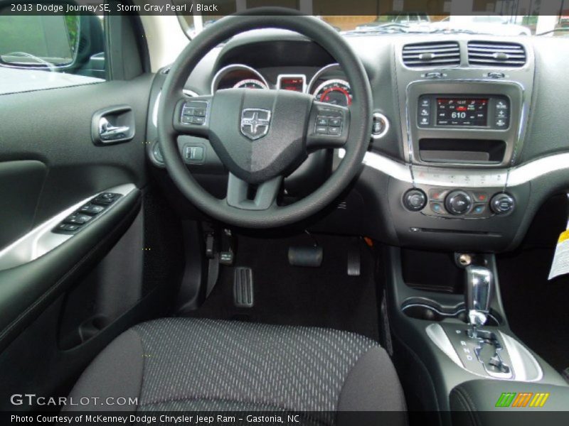Storm Gray Pearl / Black 2013 Dodge Journey SE