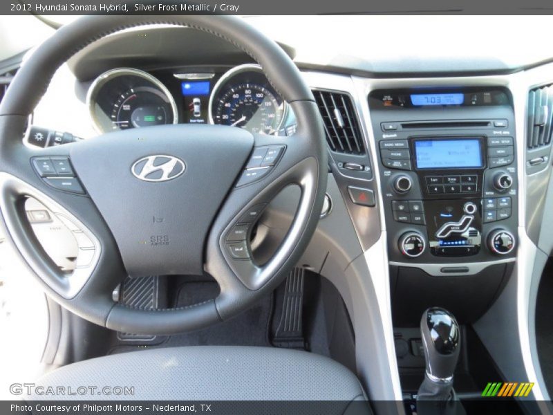 Silver Frost Metallic / Gray 2012 Hyundai Sonata Hybrid