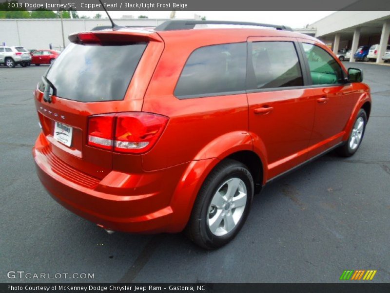 Copper Pearl / Black/Light Frost Beige 2013 Dodge Journey SE