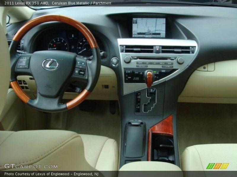 Cerulean Blue Metallic / Parchment 2011 Lexus RX 350 AWD