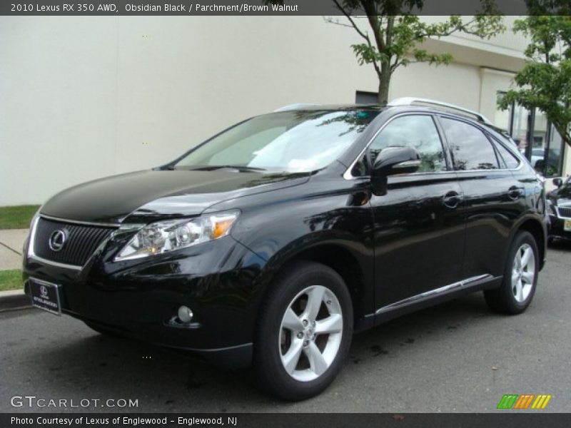 Obsidian Black / Parchment/Brown Walnut 2010 Lexus RX 350 AWD