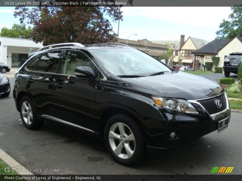 Obsidian Black / Parchment/Brown Walnut 2010 Lexus RX 350 AWD