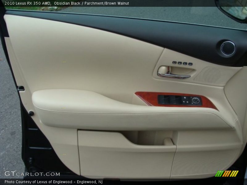Obsidian Black / Parchment/Brown Walnut 2010 Lexus RX 350 AWD