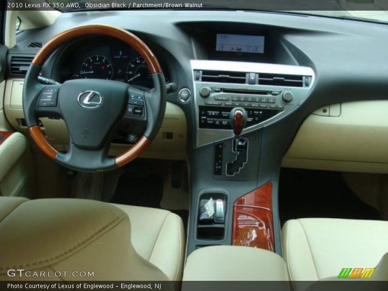 Obsidian Black / Parchment/Brown Walnut 2010 Lexus RX 350 AWD