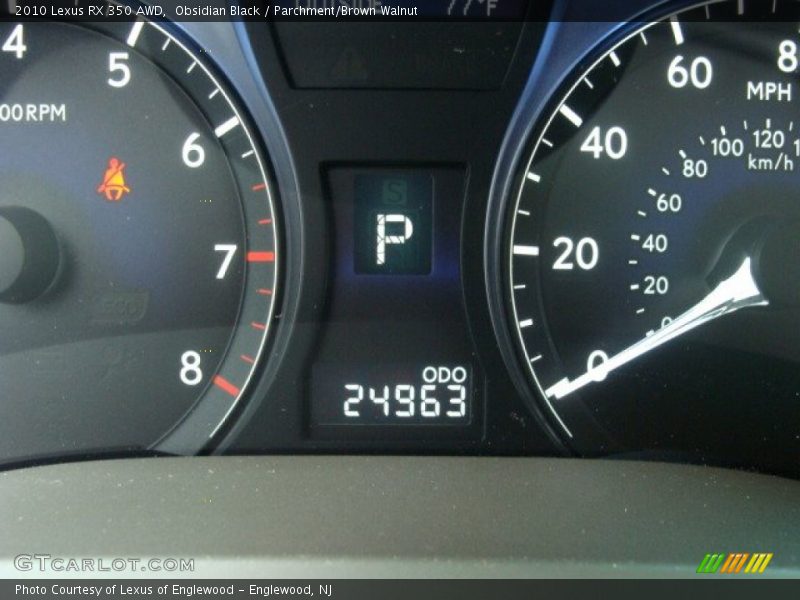 Obsidian Black / Parchment/Brown Walnut 2010 Lexus RX 350 AWD